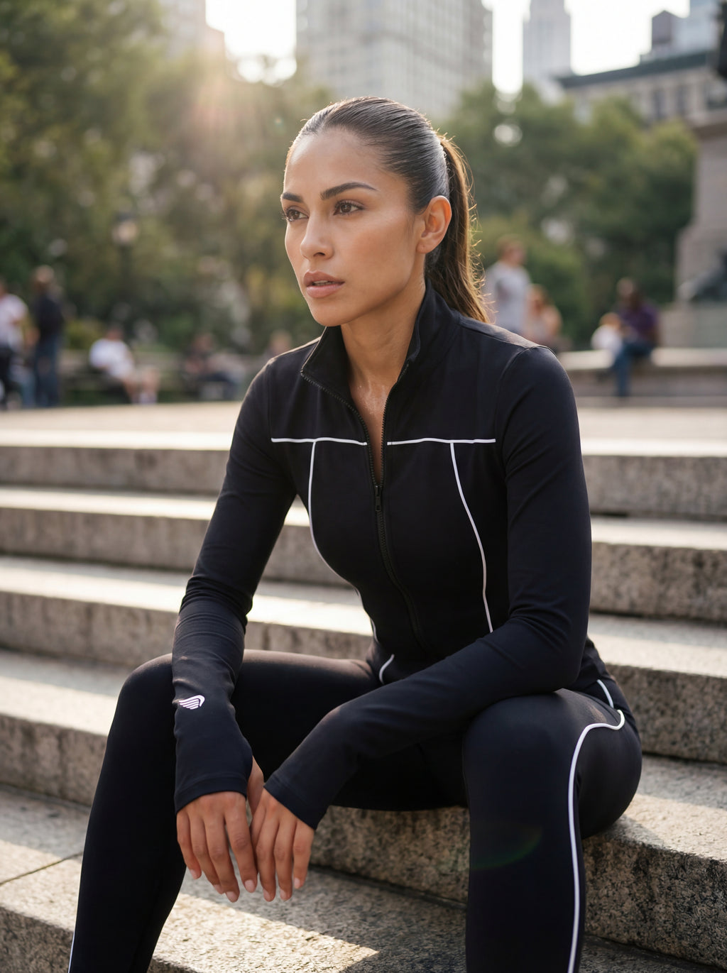 Black Onyx White Onyx Core Luxee Warm Up Jacket