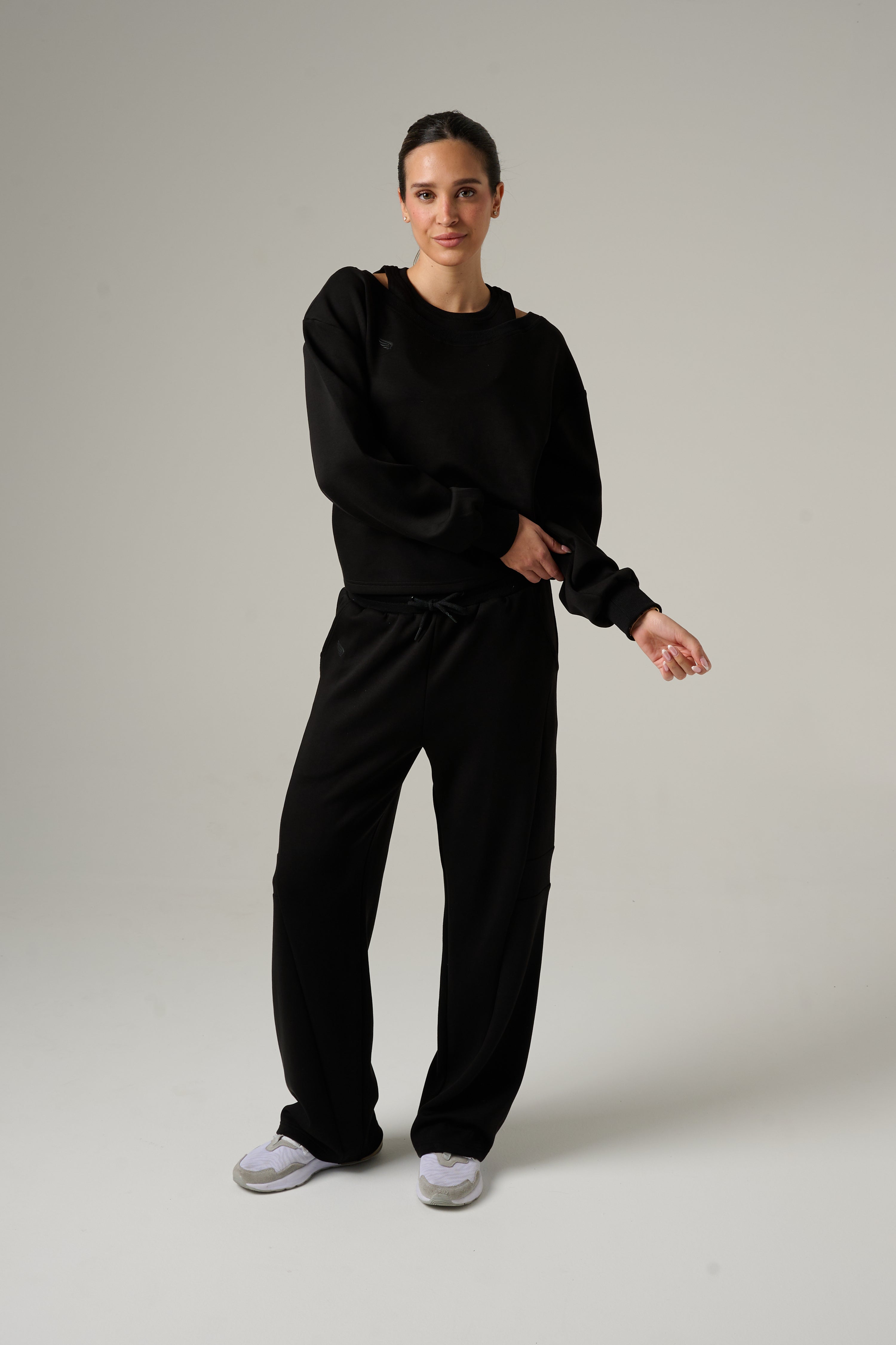 Black Onyx Flared Sweatpants