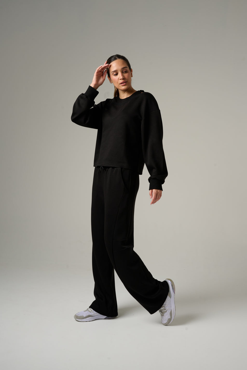 Black Onyx Flared Sweatpants