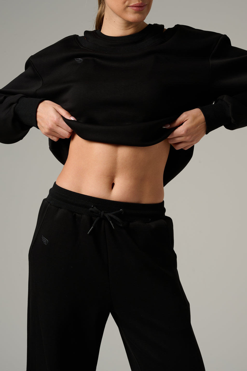 Black Onyx Flared Sweatpants