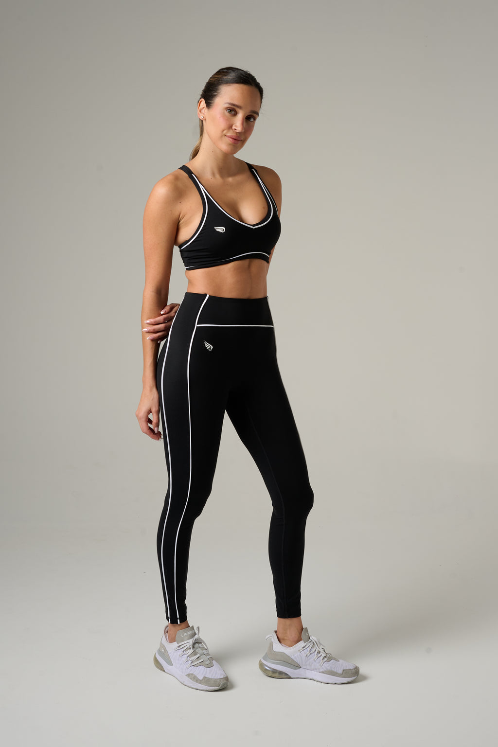 Black And White Onyx Core Hearted Legging