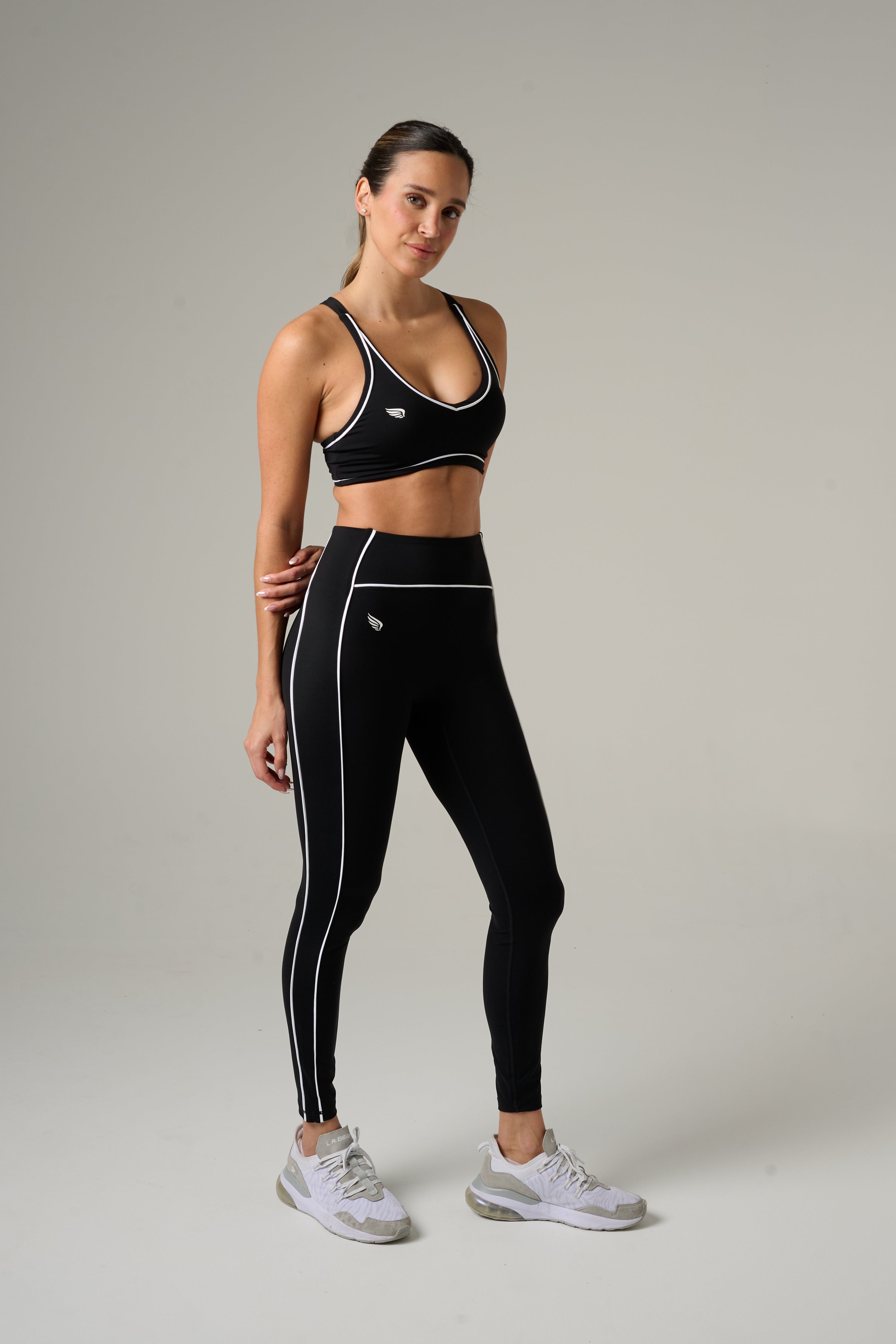 Black And White Onyx Core Hearted Legging