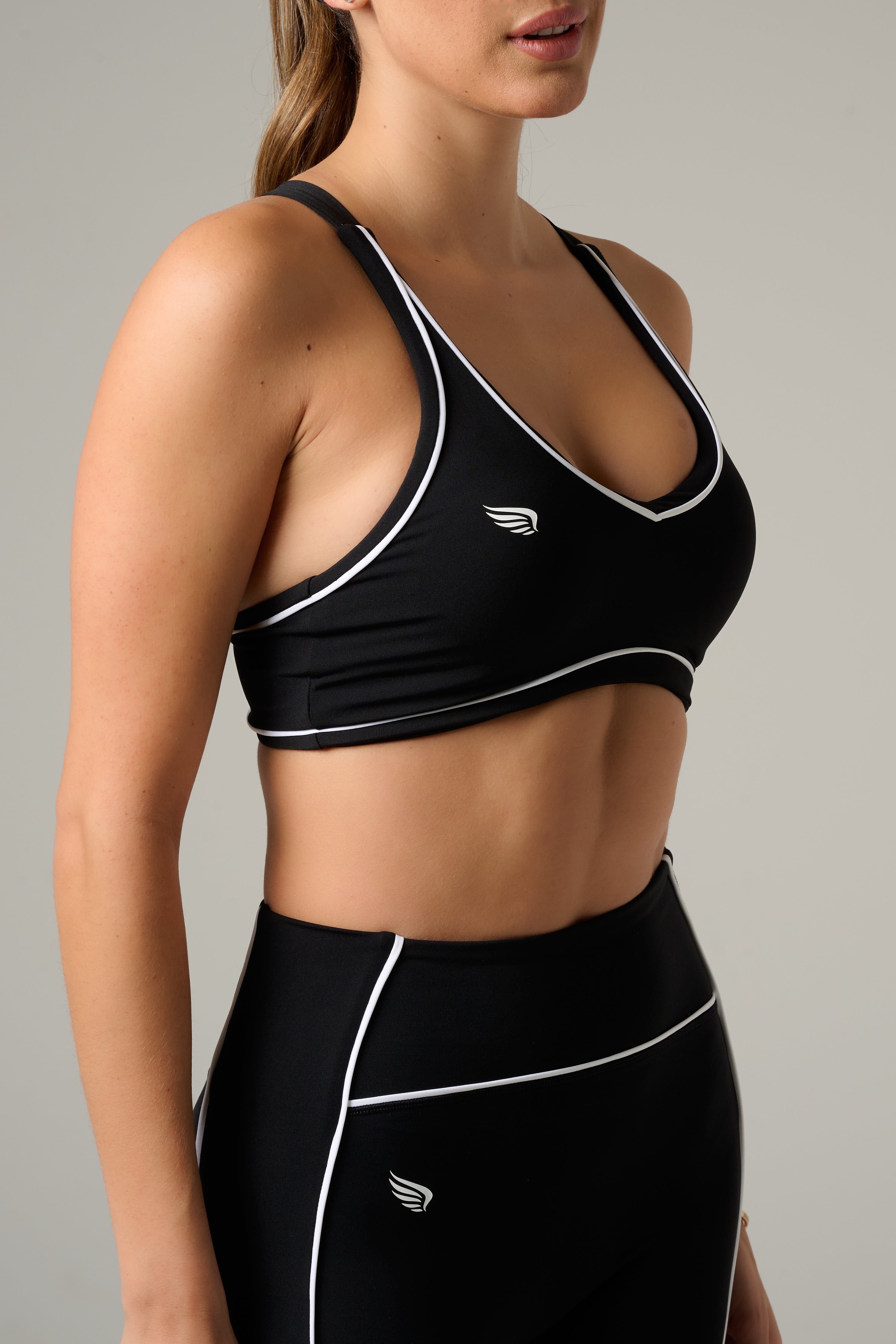 Black & White Onyx Core Luxee Bra Top