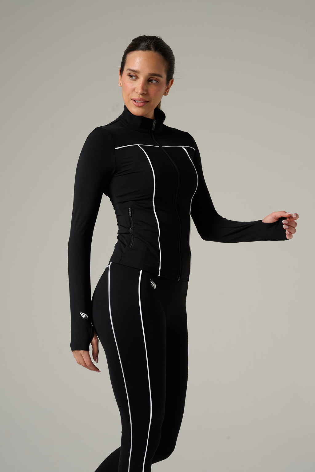 Black Onyx White Onyx Core Luxee Warm Up Jacket