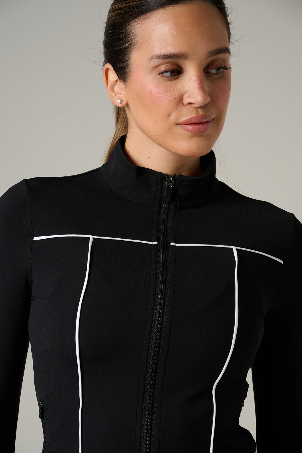 Black Onyx White Onyx Core Luxee Warm Up Jacket