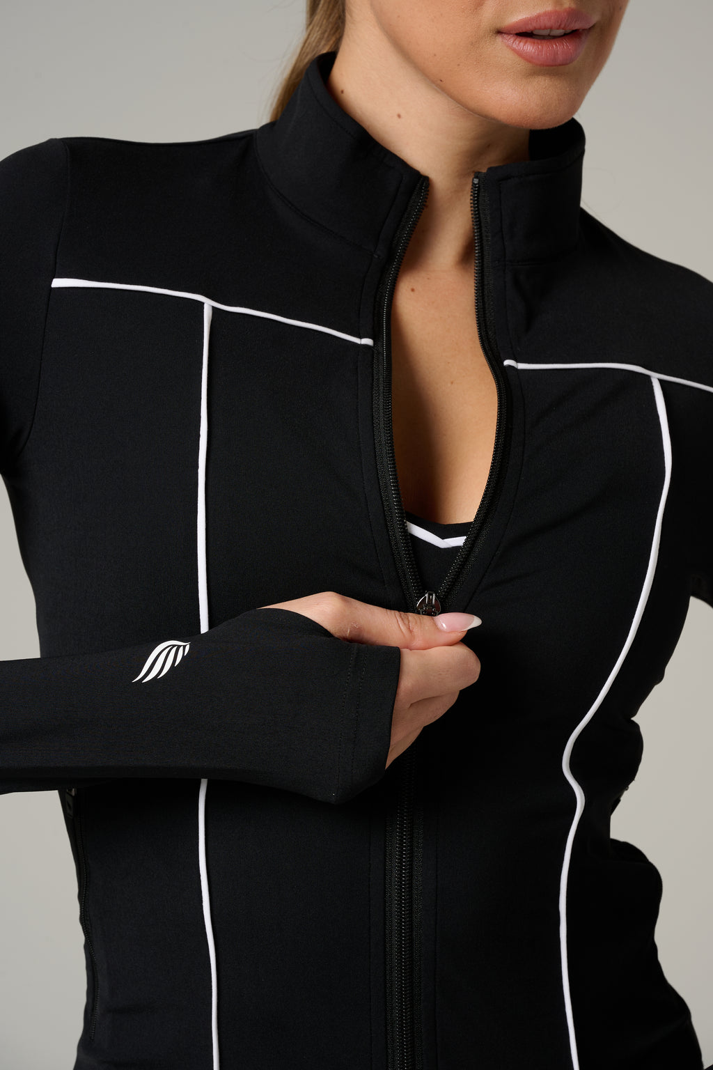 Black Onyx White Onyx Core Luxee Warm Up Jacket